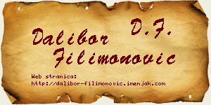 Dalibor Filimonović vizit kartica